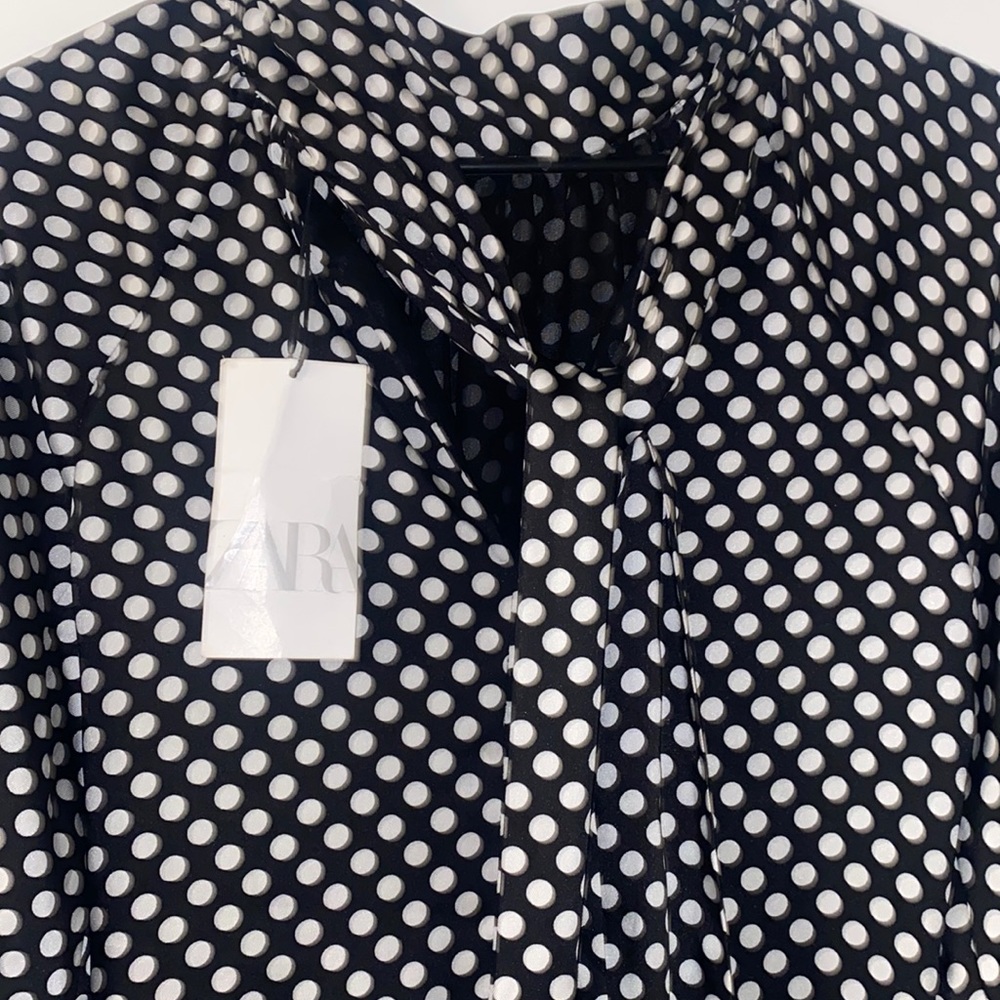 BRAND NEW ZARA polka dot mini dress
